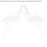 Steel and wood bench with backrest Belisce