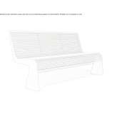 Stainless steel bench with backrest Atzara