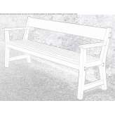 Wooden bench with armrests Snegiri