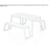 Picnic table with integrated benches Haan
