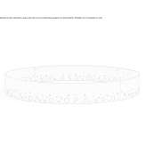 Low metal flower pot Upie