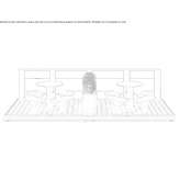 Steel table for public areas with integrated seats Bauma