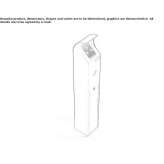 Standing ashtray made of galvanized steel Astorga