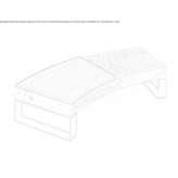 Curved HPC bench without backrest Everberg