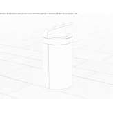 Stainless steel waste bin with cover Vianden
