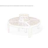 Round bench made of galvanized steel Valpacos