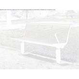 Stainless steel bench with armrests Atzara