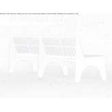 Stainless steel bench with backrest Agullana