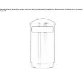 Outdoor waste bin with cover Bertea