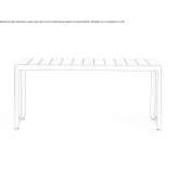 Steel and wood table for public places Satsuma