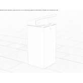 Stainless steel waste bin with cover Vianden