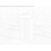 Outdoor stainless steel waste bin Vianden