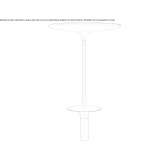 Round steel table for public places with cover Bauma