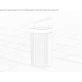 Stainless steel waste bin with cover Vianden
