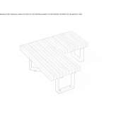 Modular wooden bench without backrest Graenna