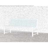 Stainless steel bench with backrest Atzara