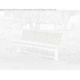 Stainless steel bench with backrest Atzara