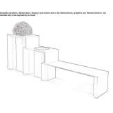 Bench with integrated flowerpot Yambirno
