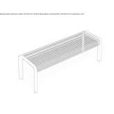 Steel bench without backrest Seeboden