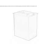 Powder-coated steel waste bin Bitetto