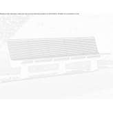 Stainless steel bench with backrest Atzara