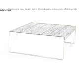 Square table in steel and wood for public places Ilba