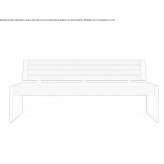 Wooden bench with backrest Ahoghill