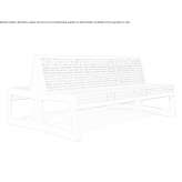 Stainless steel double bench with backrest Agullana