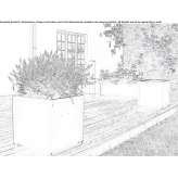 Flowerpot made of powder-coated steel Woolpit