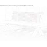 Stainless steel bench with backrest Agullana