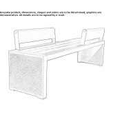 Bench with backrest Sorgues