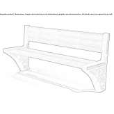 Bench made of steel and wood Nijlen