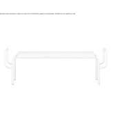A bench made of steel and wood without a backrest Waalwijk
