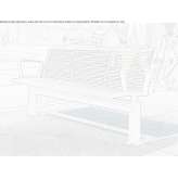 Stainless steel bench with backrest Atzara