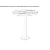 Plate table for public places Babocsa