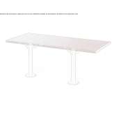 Rectangular steel table for public places Sandberg
