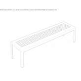 Steel bench without backrest Seeboden