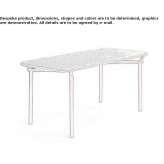 Rectangular table made of galvanized steel for public places Pacucha