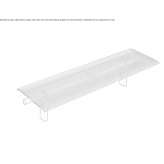 Modular steel bench without backrest Recreio