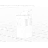 Outdoor stainless steel waste bin with cover Vianden