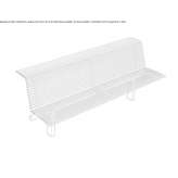 Sectional steel bench with backrest Recreio