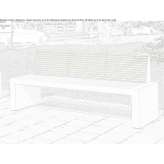 Stainless steel bench with backrest Bafra