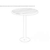 Round table in steel and wood for public places Jedburgh