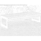 Stainless steel bench without backrest Agullana