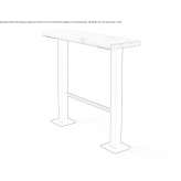 Tall rectangular table made of steel and wood for public places Dunbar
