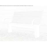 Stainless steel bench with armrests Atzara