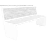 Plate bench with backrest Llalli