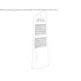 Free-standing advertising totem with an embossed plate Kljuc