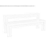 Galvanized steel bench with backrest Acebo
