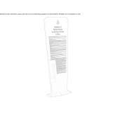 Free-standing advertising totem with an embossed plate Balezino